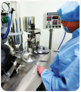 Pharmaceuticals being manufactured